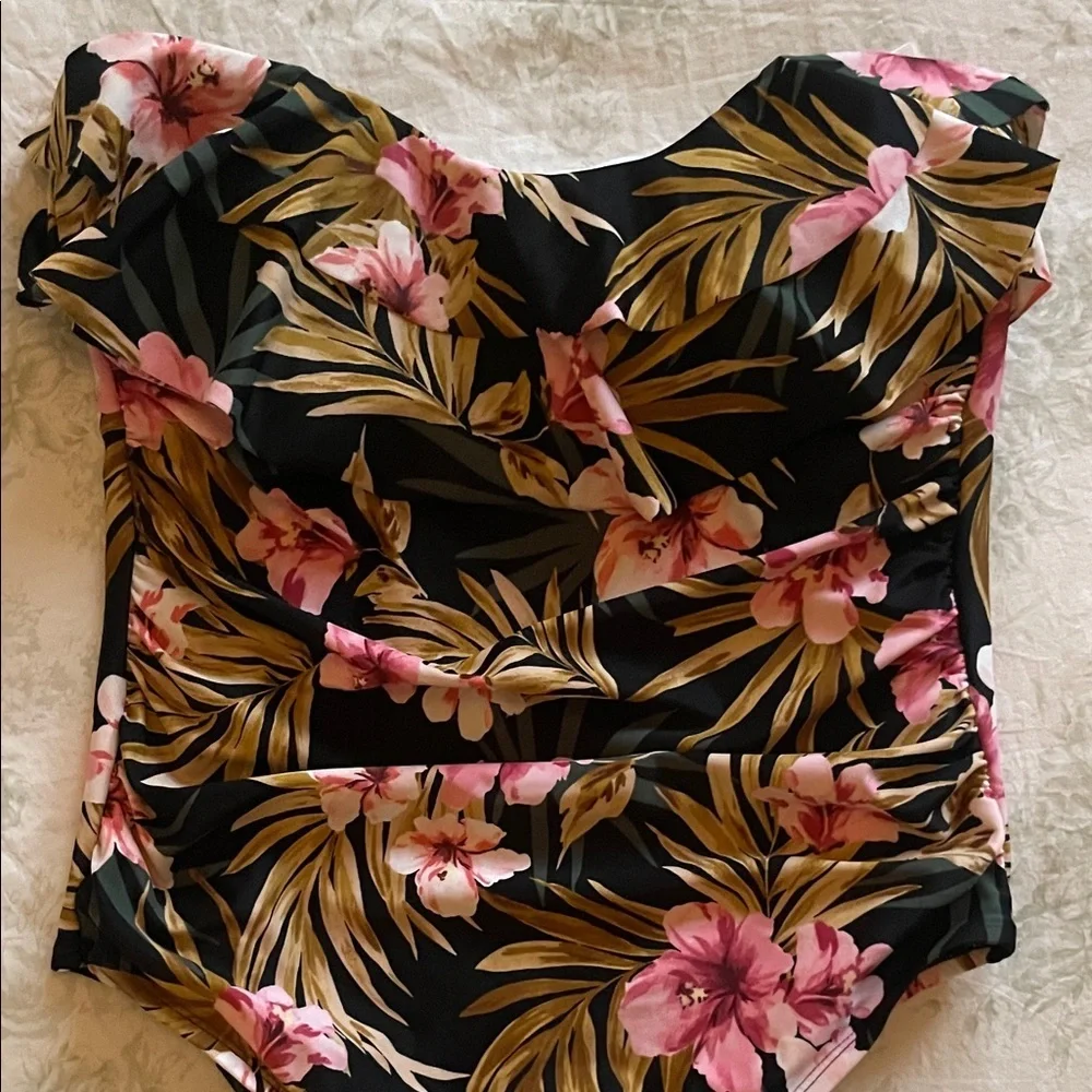 Kona Sol Black Floral Bikini - Picture 3 of 8